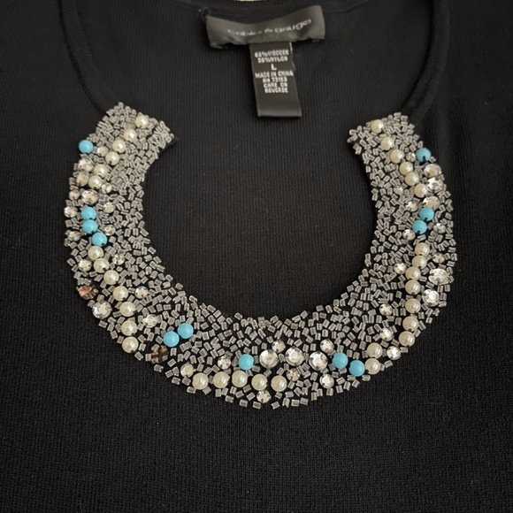 Y2K Cable and Gauge Beaded Scoop Neckline Top - Picture 6 of 12